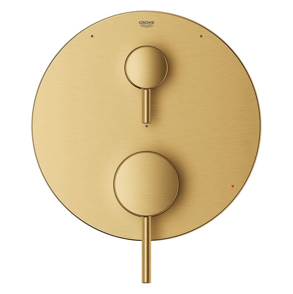 Grohe - TIMELESS PRESSURE BALANCE VALVE TRIM WITH 3-WAY DIVERTER WITH CARTRIDGE - Brushed Cool Sunrise