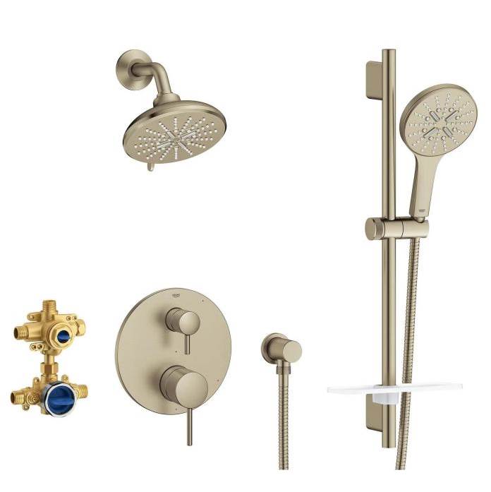 Grohe - TIMELESS PRESSURE BALANCE SHOWER SET - Brushed Nickel