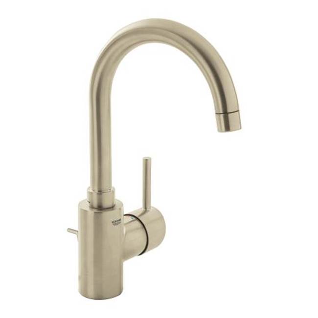 Grohe - Single Hole Single-Handle L-Size Bathroom Faucet 1.2 GPM - Brushed Nickel