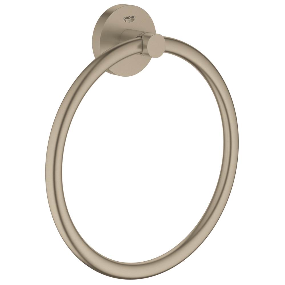 Grohe - 8 Towel Ring - Brushed Nickel