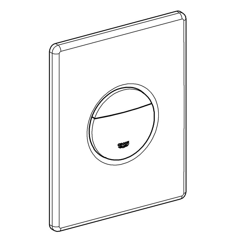 Grohe - Cover Plate With Push Button - Chrome