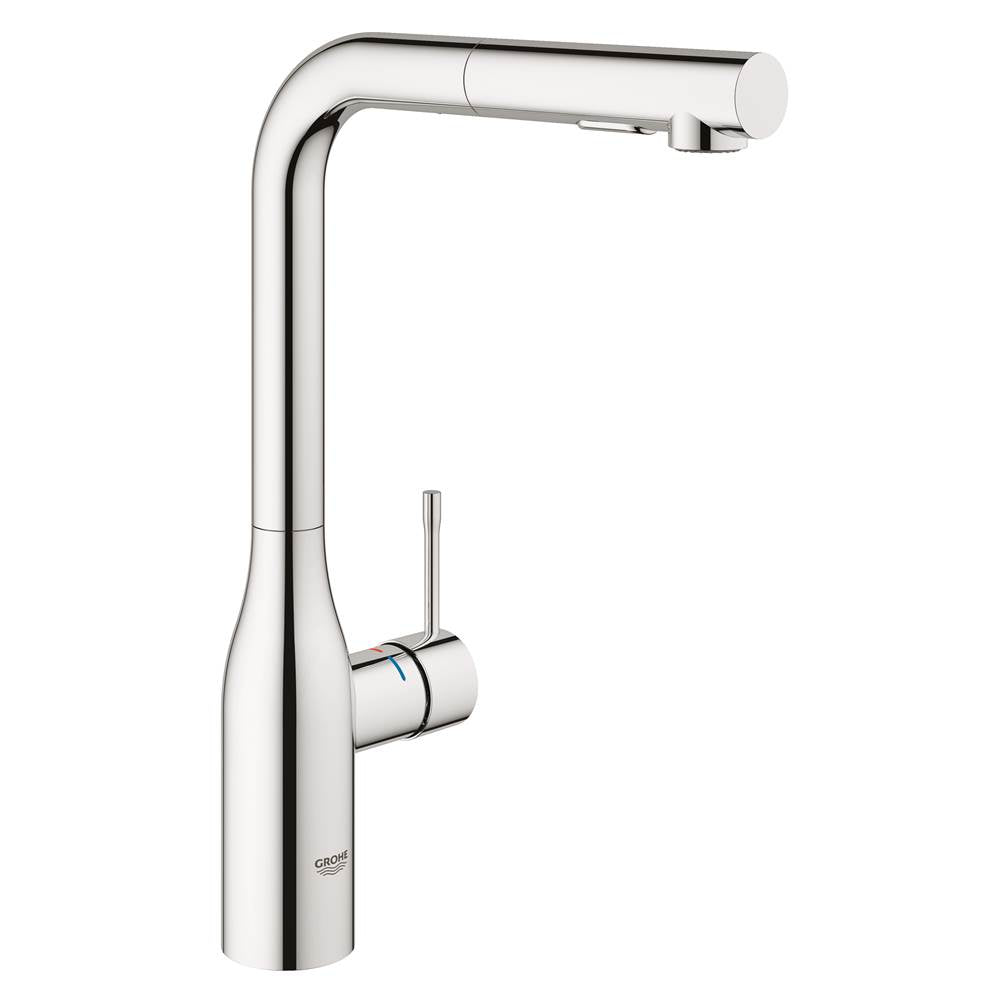 Grohe - Single-Handle Pull-Out Kitchen Faucet Dual Spray 1.75 GPM - Chrome