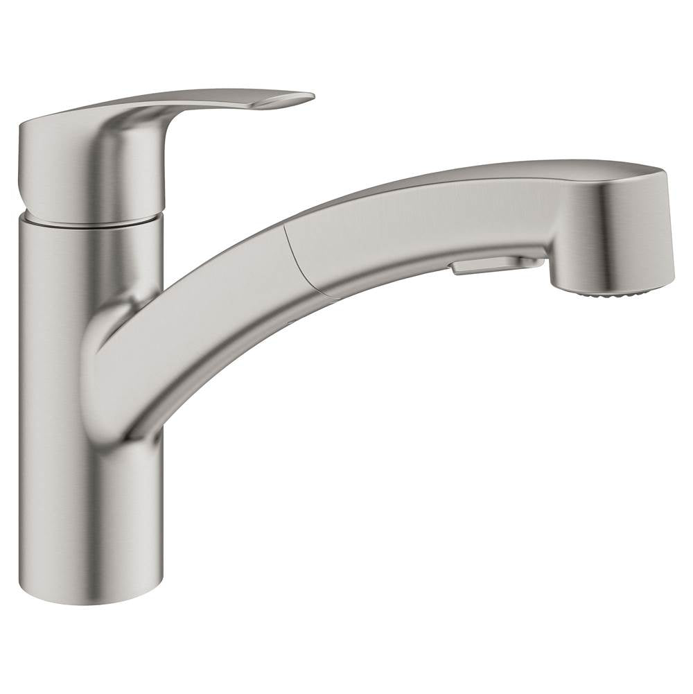 Grohe - Eurosmart Single-Handle Dual Spray Pull-Out Kitchen Faucet - Supersteel