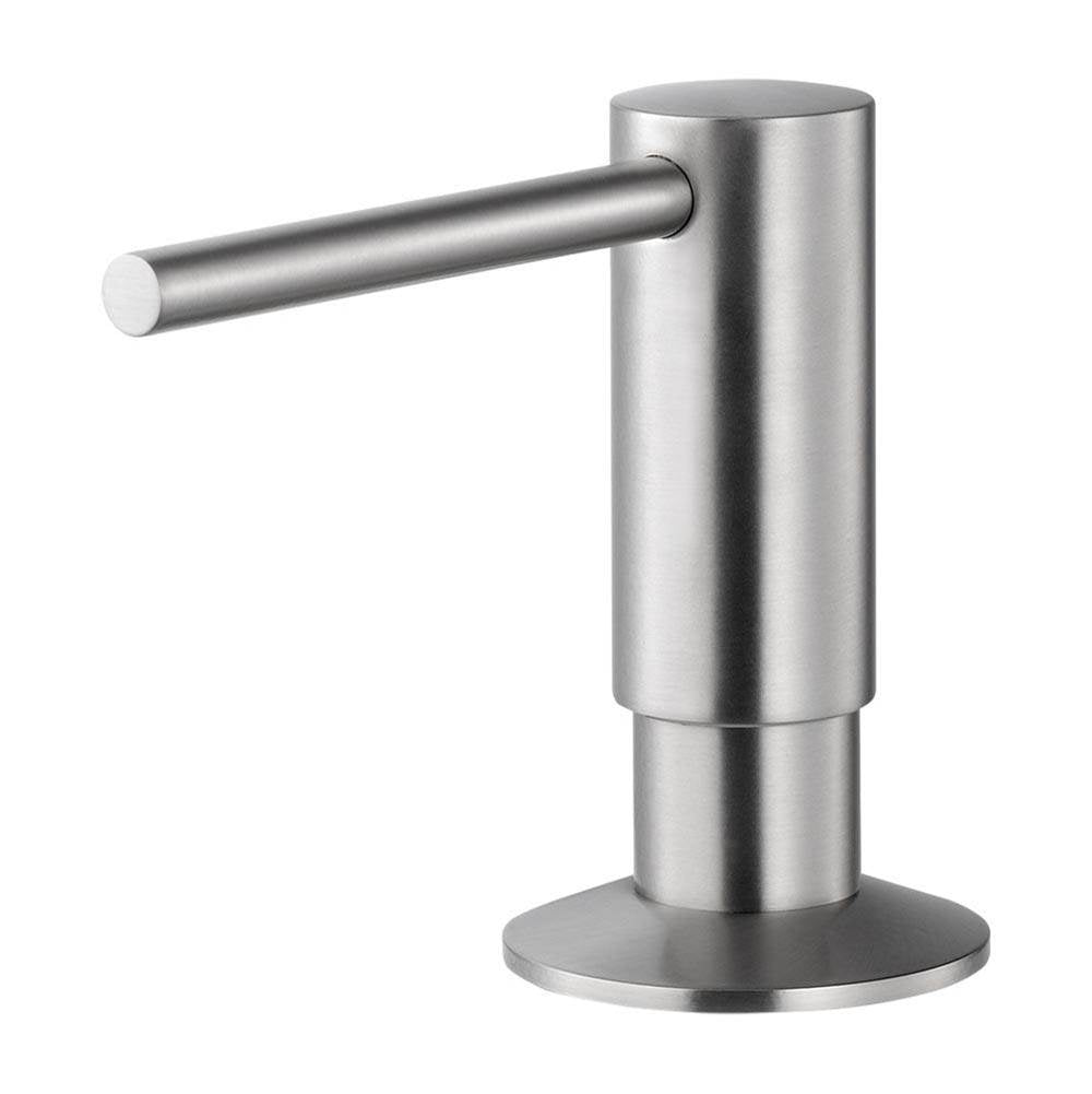 Hamat - Soap Dispenser with Pump and Bottle in Brushed Nickel - Brushed Nickel