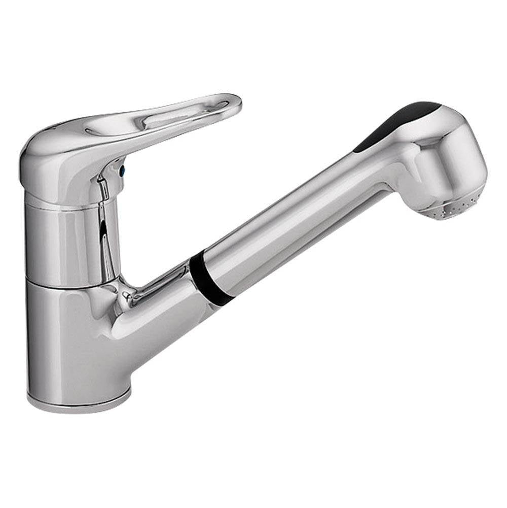 Hamat - Allegro Dual Function Pull Out Kitchen Faucet in Polished Chrome - Polished Chrome
