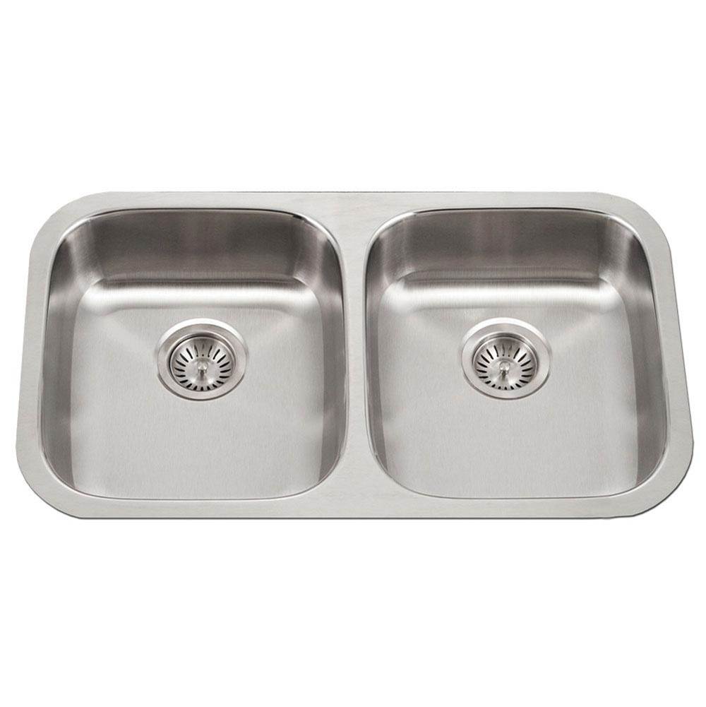 Hamat - Classic 32'' ADA Undermount 50/50 Double Bowl Stainless Steel Sink, 5-1/2'' Depth - Stainless Steel
