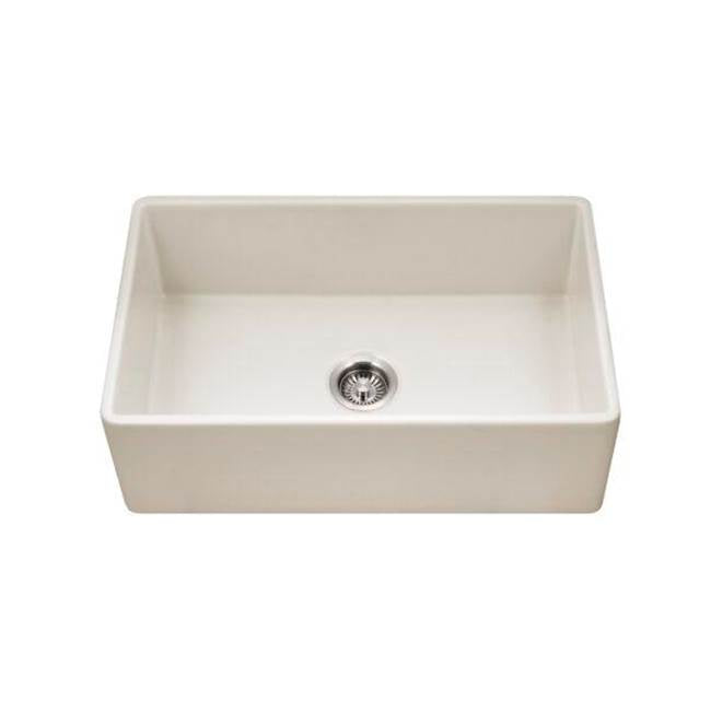 Hamat - Chelsea 30'' Apron-Front Fireclay Single Bowl Kitchen Sink, Biscuit - Biscuit