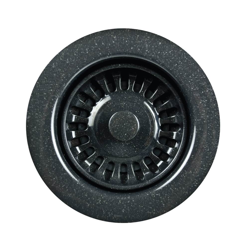 Hamat - 3-1/2'' Speckled Granite Black Disposal Flange/Strainer - Granite Black