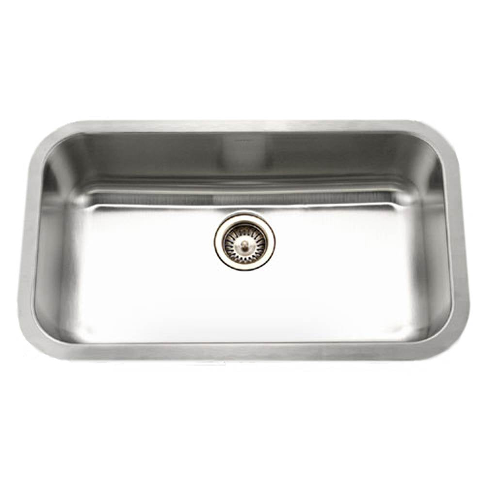 Hamat - Enterprise 32'' Undermount Stainless Steel Large Single Bowl Kitchen Sink, 18 Gauge - Stainless Steel