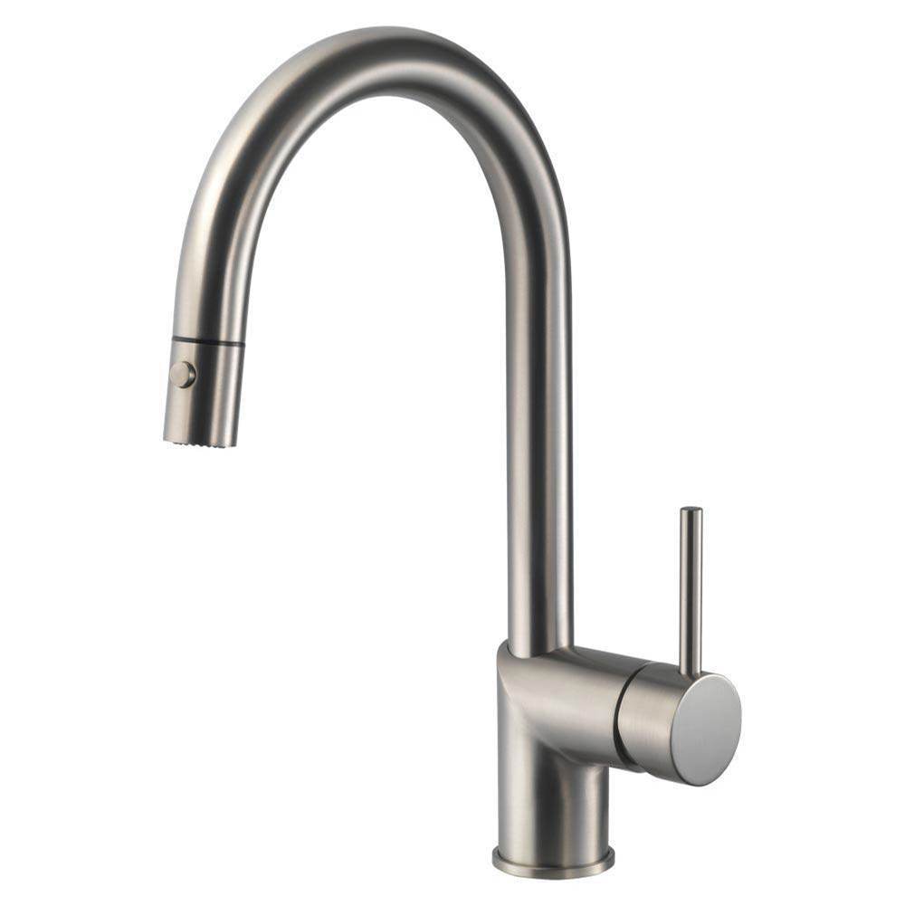 Hamat - Gal Dual Function Pull Down Kitchen Faucet in Brushed Nickel - Brushed Nickel