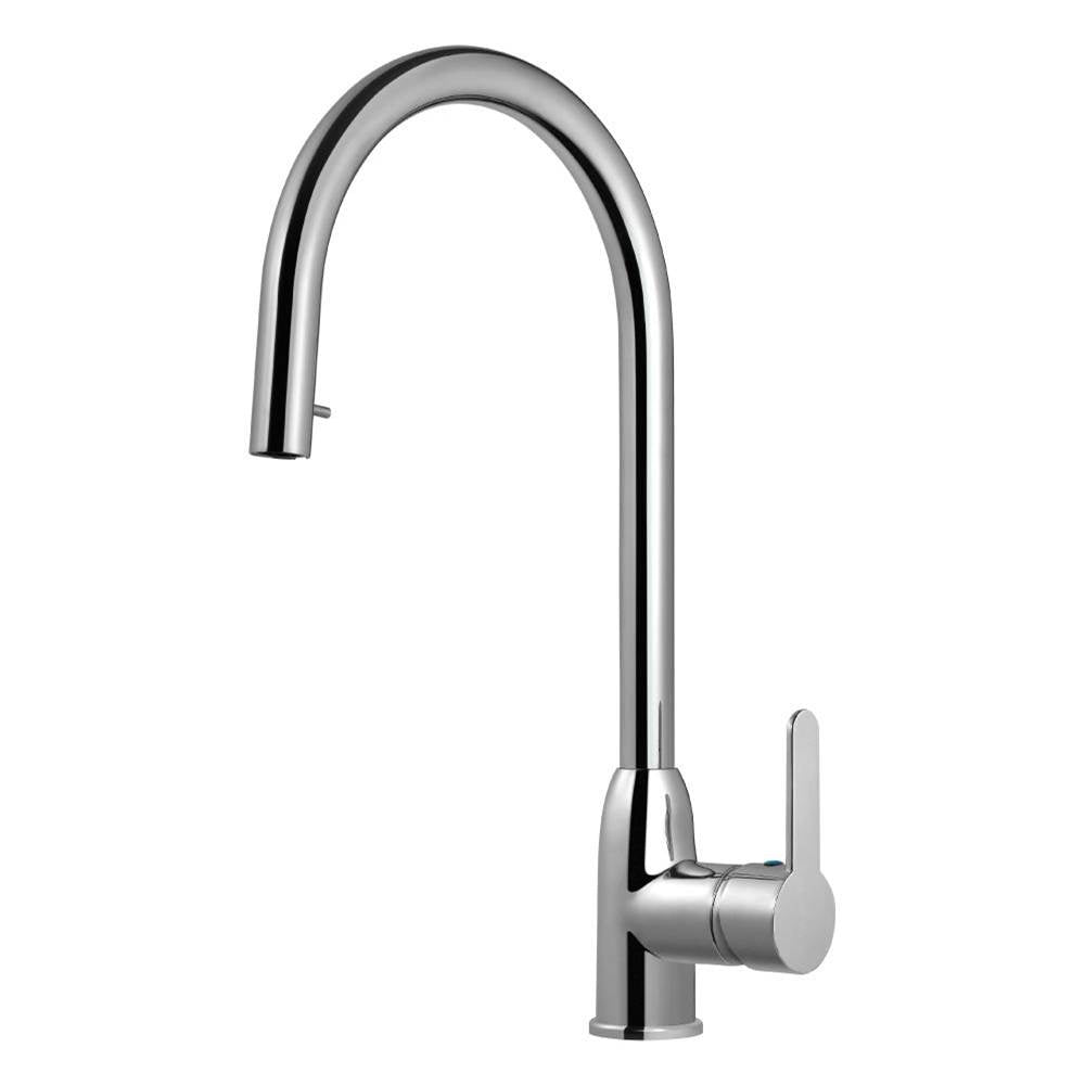 Hamat - Apex Dual Function Hidden Pull Down Kitchen Faucet in Polished Chrome - Polished Chrome
