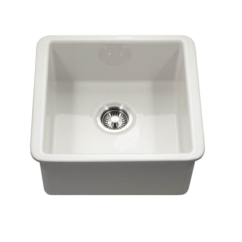 Hamat - Chelsea 19'' Undermount Fireclay Bar Sink, Biscuit - Biscuit