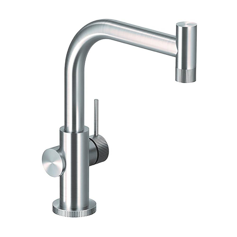 Hamat - Knob Contemporary Bar Faucet in Brushed Stainless Steel - Brushed Stainless Steel