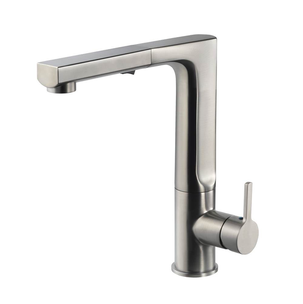 Hamat - Storm Dual Function Pull Out Kitchen Faucet in Brushed Nickel - Brushed Nickel