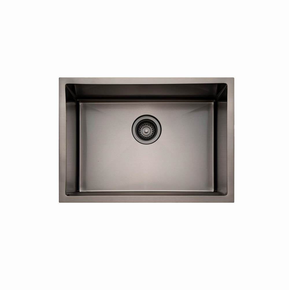 Hamat - Nero 26'' PVD R10 Single Bowl Sink - PVD Black Stainless
