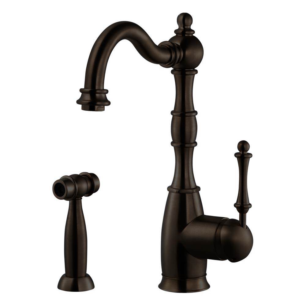 Hamat - Nottingham Traditional Brass Single Lever Faucet with Side Spray in Oil Rubbed Bronze - Oil Rubbed Bronze
