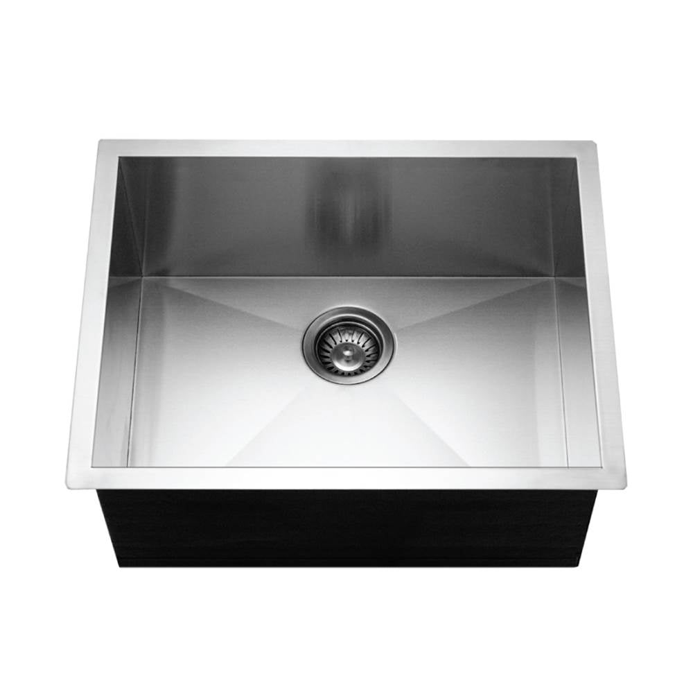 Hamat - Prizm 23'' ADA Zero Radius Undermount Stainless Steel Sink, 5'' Depth - Stainless Steel