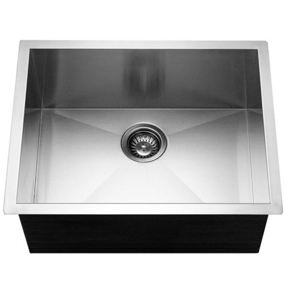 Hamat - Prizm 23'' Undermount Stainless Steel Single Bowl Kitchen Sink - Stainless Steel