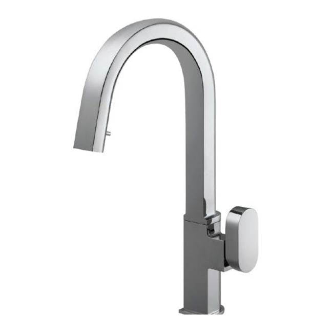 Hamat - Revel Dual Function Hidden Pull Down Kitchen Faucet in Polished Chrome - Polished Chrome
