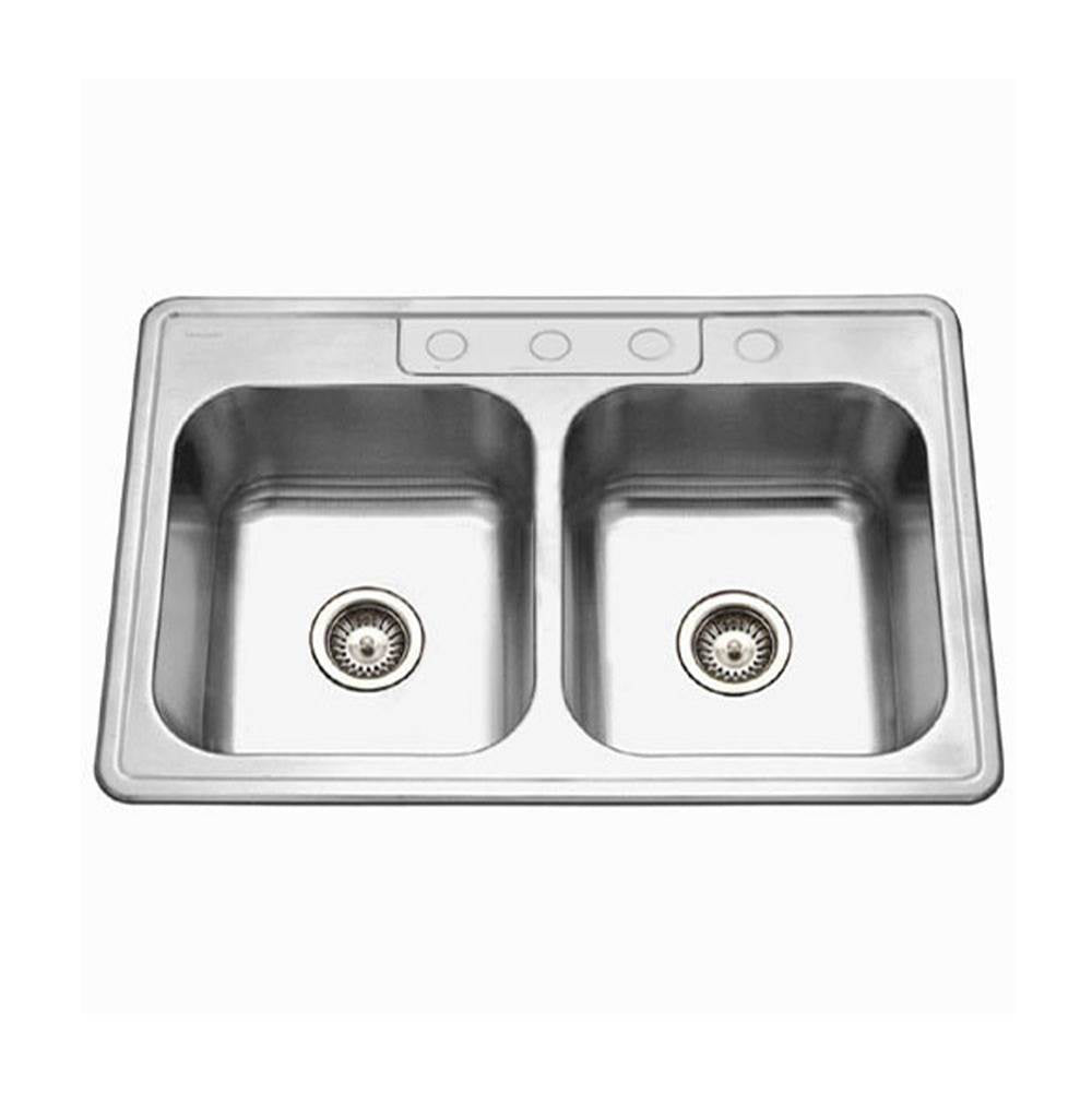 Hamat - Revive 33'' ADA Topmount Stainless Steel 3-hole Sink, 6'' Depth, Bulk Pack - Stainless Steel