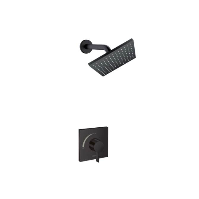 Hansgrohe - Vernis Shape Pressure Balance Shower Set, 2.5 GPM in Matte Black - Matte Black