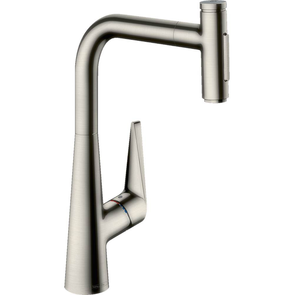 Hansgrohe - Talis Select S HighArc Kitchen Faucet, 2-Spray Pull-Out, 1.75 GPM in Steel Optic - Steel Optic