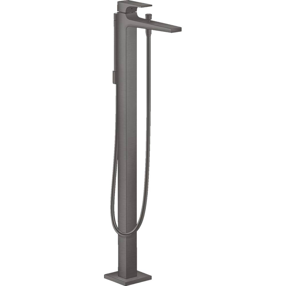 Hansgrohe - Metropol Freestanding Tub Filler Trim with Lever Handle and 1.75 GPM Handshower in Brushed Black Chrome - Brushed Black Chrome