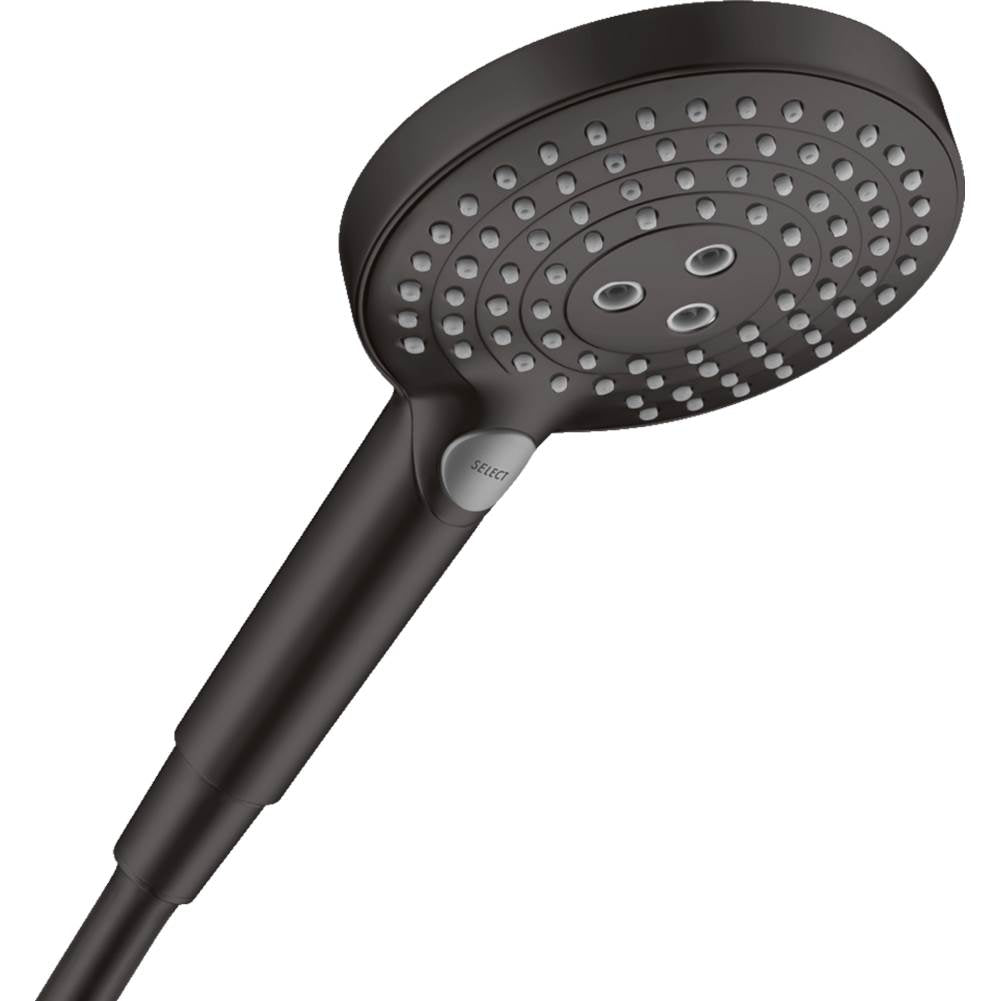 Hansgrohe - Raindance Select S Handshower 120 3-Jet PowderRain, 2.5 GPM in Matte Black - Matte Black