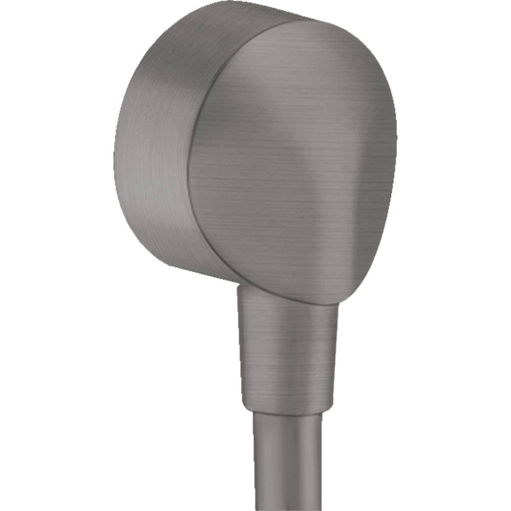 Hansgrohe - FixFit Wall Outlet with Check Valves in Brushed Black Chrome - Brushed Black Chrome