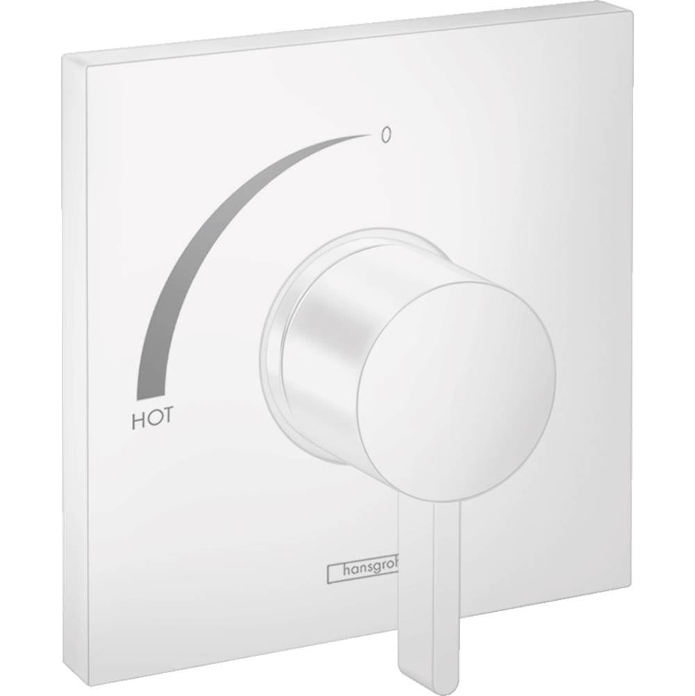 Hansgrohe - Ecostat Square Pressure Balance Trim in Matte White - Matte White