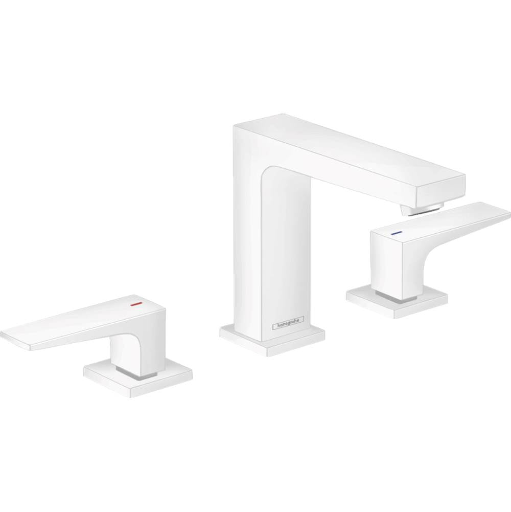 Hansgrohe - Metropol Widespread Faucet 110 with Lever Handles and Pop-Up Drain, 1.2 GPM in Matte White - Matte White