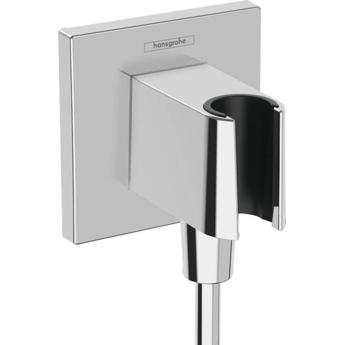 Hansgrohe - FixFit E Wall Outlet with Handshower Holder in Chrome - Chrome