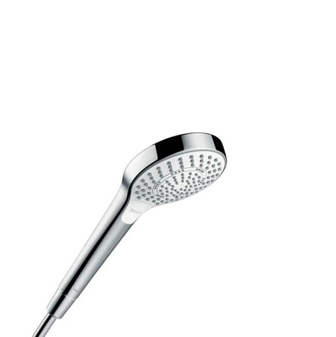 Hansgrohe - Croma Select S Handshower 110 3-Jet, 1.75 GPM in White / Chrome - White With Chrome