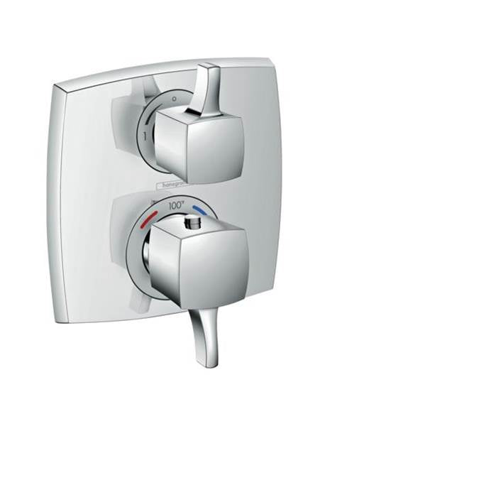 Hansgrohe - Ecostat Classic Thermostatic Trim with Volume Control, Square in Chrome - Chrome