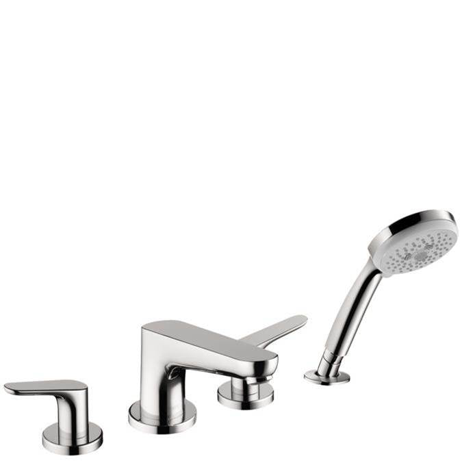 Hansgrohe - Focus 4-Hole Roman Tub Set Trim with 1.8 GPM Handshower in Chrome - Chrome