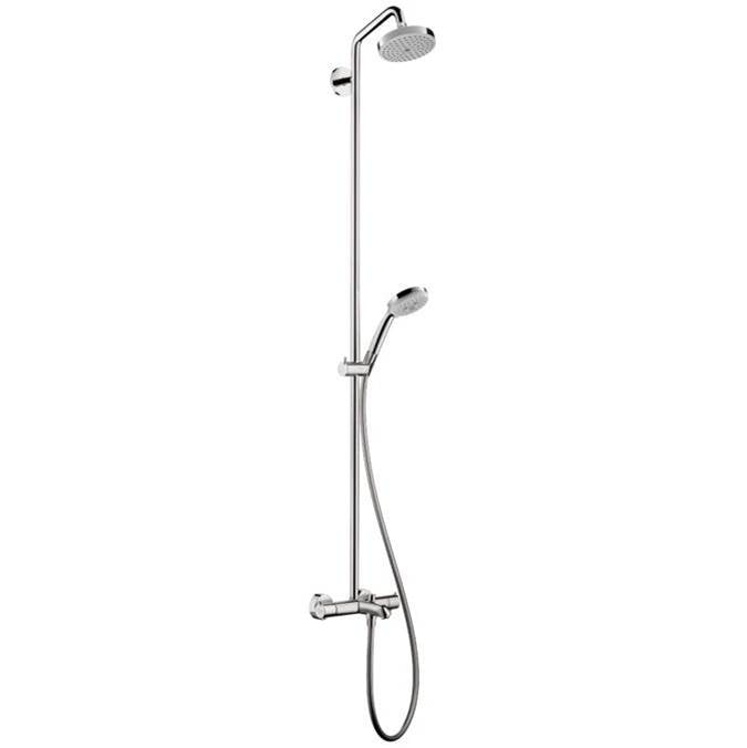 Hansgrohe - Croma Showerpipe 150 1-Jet with Tub Filler, 2.0 GPM in Chrome - Chrome