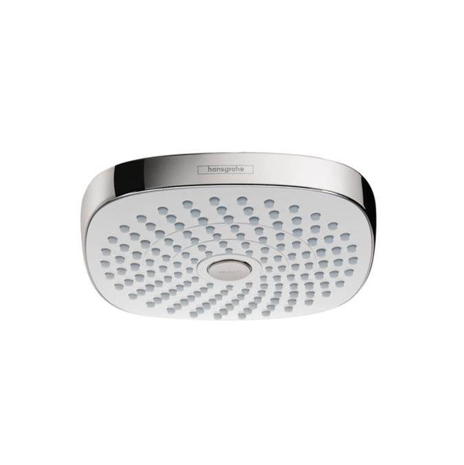 Hansgrohe - Croma Select E Showerhead 180 2-Jet, 1.8 GPM in White / Chrome - White With Chrome