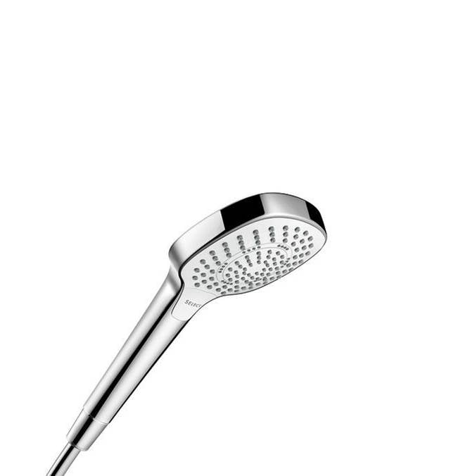 Hansgrohe - Croma Select E Handshower 110 3-Jet, 1.75 GPM in White / Chrome - White With Chrome