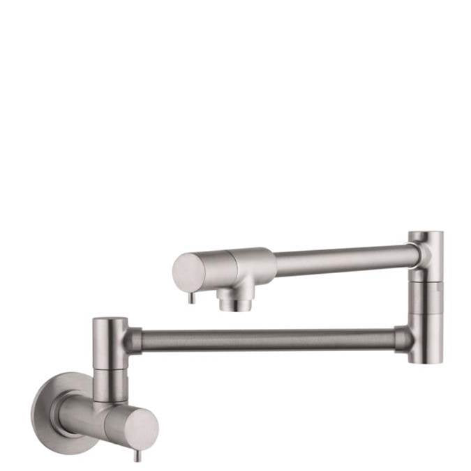 Hansgrohe - Modern Wall-Mounted Pot Filler in Steel Optic - Steel Optic