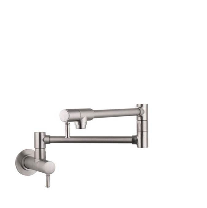 Hansgrohe - Transitional Wall-Mounted Pot Filler in Steel Optic - Steel Optic