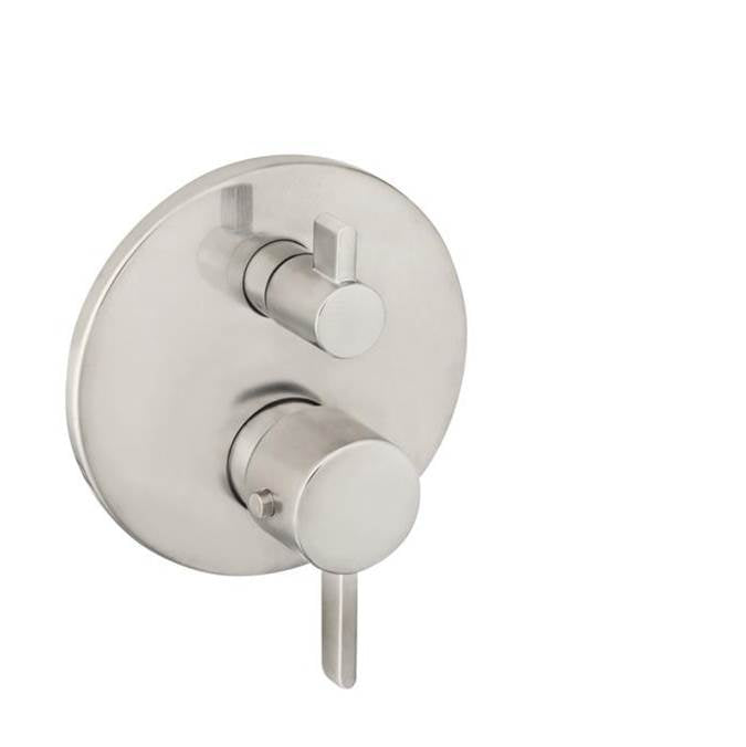 Hansgrohe - Ecostat Thermostatic Trim S with Volume Control and Diverter in Brushed Nickel - Brushed Nickel