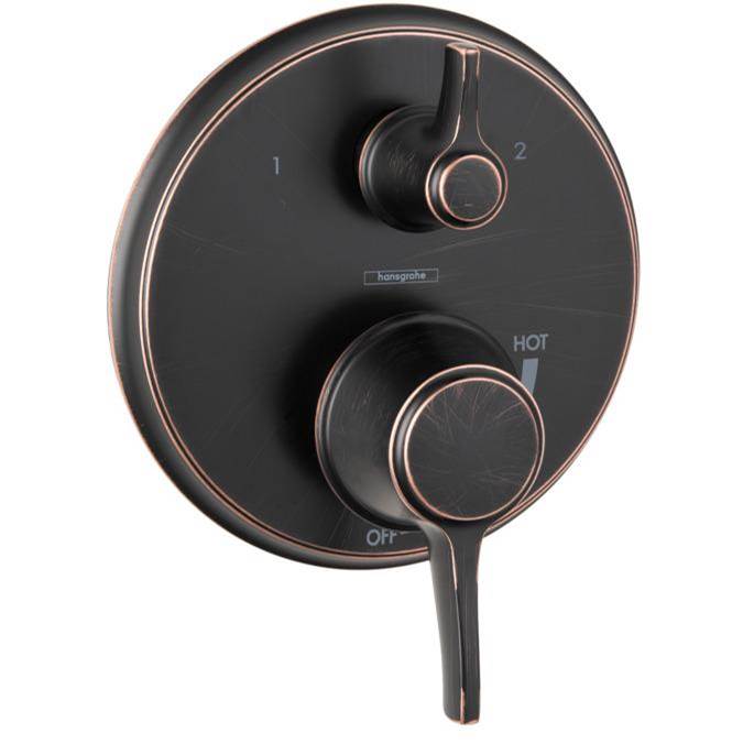 Hansgrohe - Ecostat Classic Pressure Balance Trim with Diverter, Round in Rubbed Bronze - Rubbed Bronze