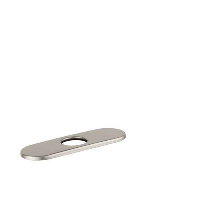 Hansgrohe - C Accessories Base Plate for Traditional Single-Hole Faucets, 6'' in Brushed Nickel - Brushed Nickel