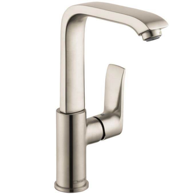 Hansgrohe - Metris Single-Hole Faucet 230 with Swivel Spout and Pop-Up Drain, 1.2 GPM in Brushed Nickel - Brushed Nickel