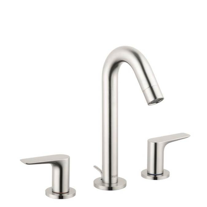 Hansgrohe - Logis Widespread Faucet 150 with Pop-Up Drain, 1.2 GPM in Brushed Nickel - Brushed Nickel