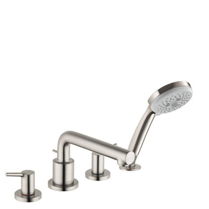 Hansgrohe - Talis S 4-Hole Roman Tub Set Trim with 1.8 GPM Handshower in Brushed Nickel - Brushed Nickel