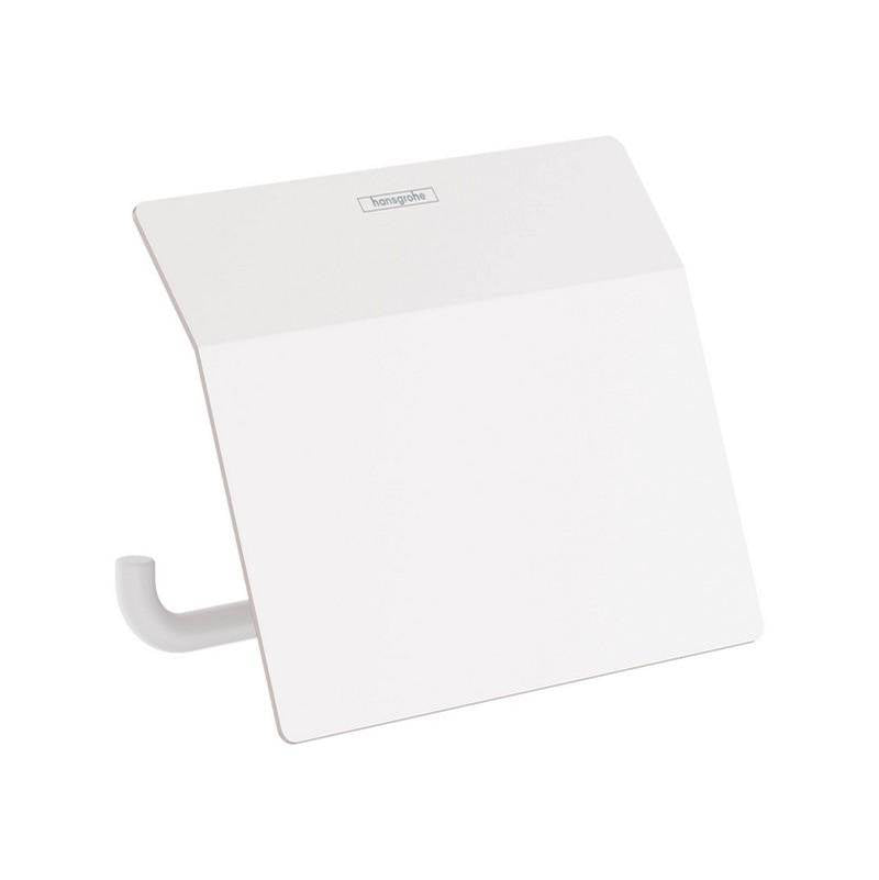 Hansgrohe - AddStoris Toilet Paper Holder with Cover in Matte White - Matte White