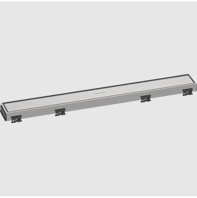 Hansgrohe - RainDrain Match Trim for 23 5/8'' Rough with Height Adjustable Frame in Brushed Stainless Steel - Brushed Stainless Steel