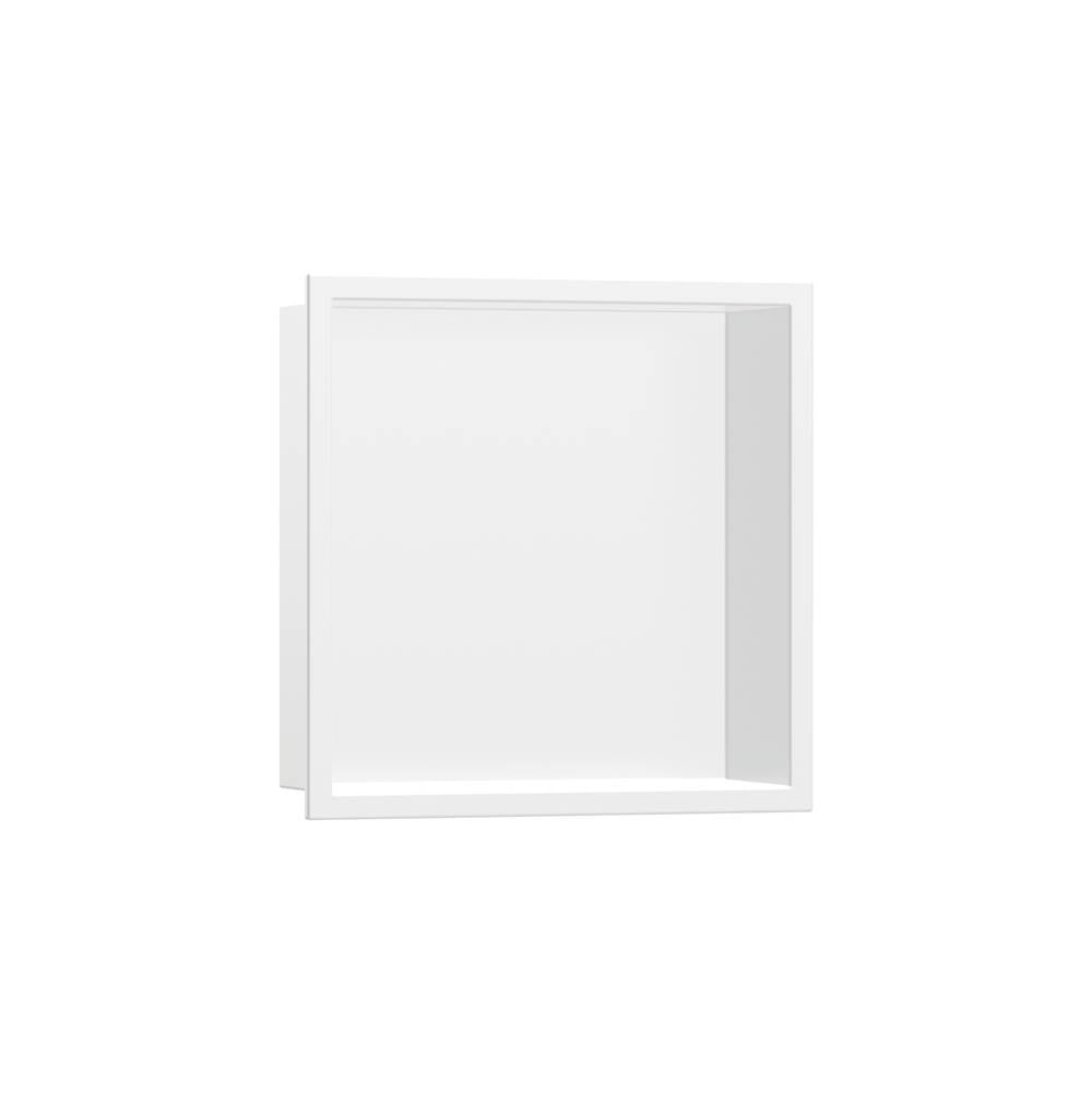 Hansgrohe - XtraStoris Original Wall Niche with Frame 12''x 12''x 5.5'' in Matte White - Matte White