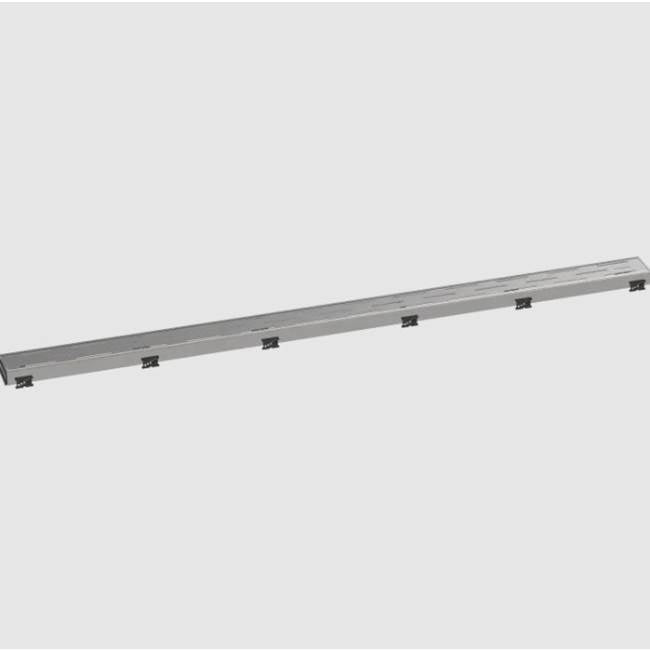 Hansgrohe - RainDrain Match Trim Classic for 47 1/4'' Rough with Height Adjustable Frame in Brushed Stainless Steel - Brushed Stainless Steel